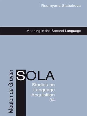 cover image of Meaning in the Second Language